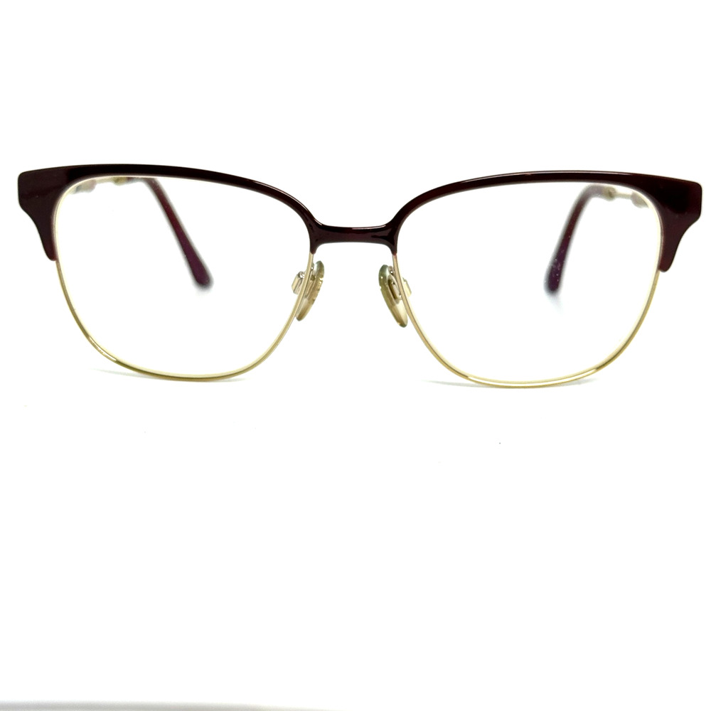 BURBERRY B1313-Q 1238 Italy Burgundy Red/Gold 53-16-140 Eyeglasses Frame 20215